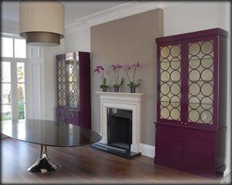 Purple cabinets